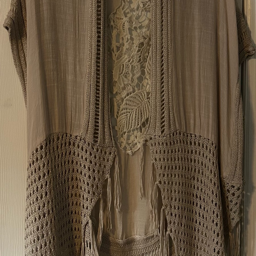 Boho Crochet Fringe Vest